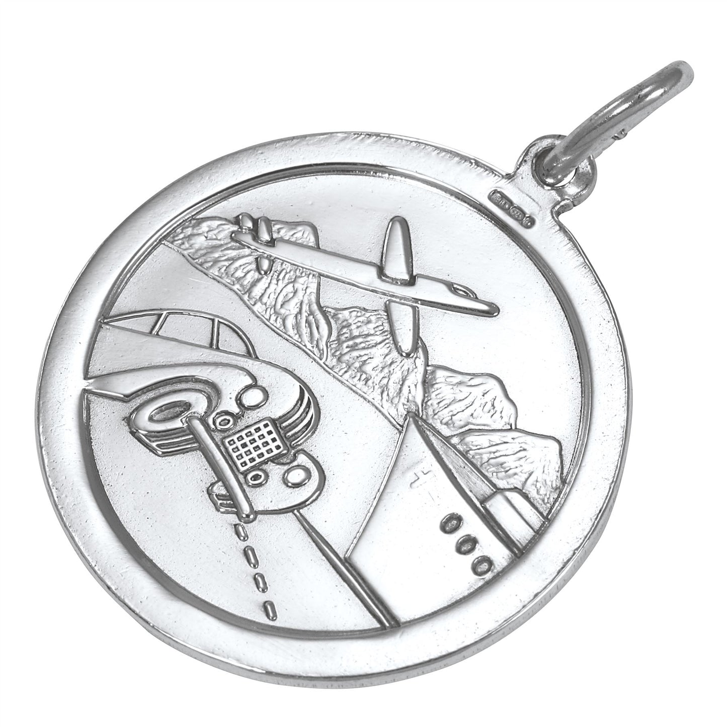 Pendentif Saint Christophe en argent sterling - Poli ou mat