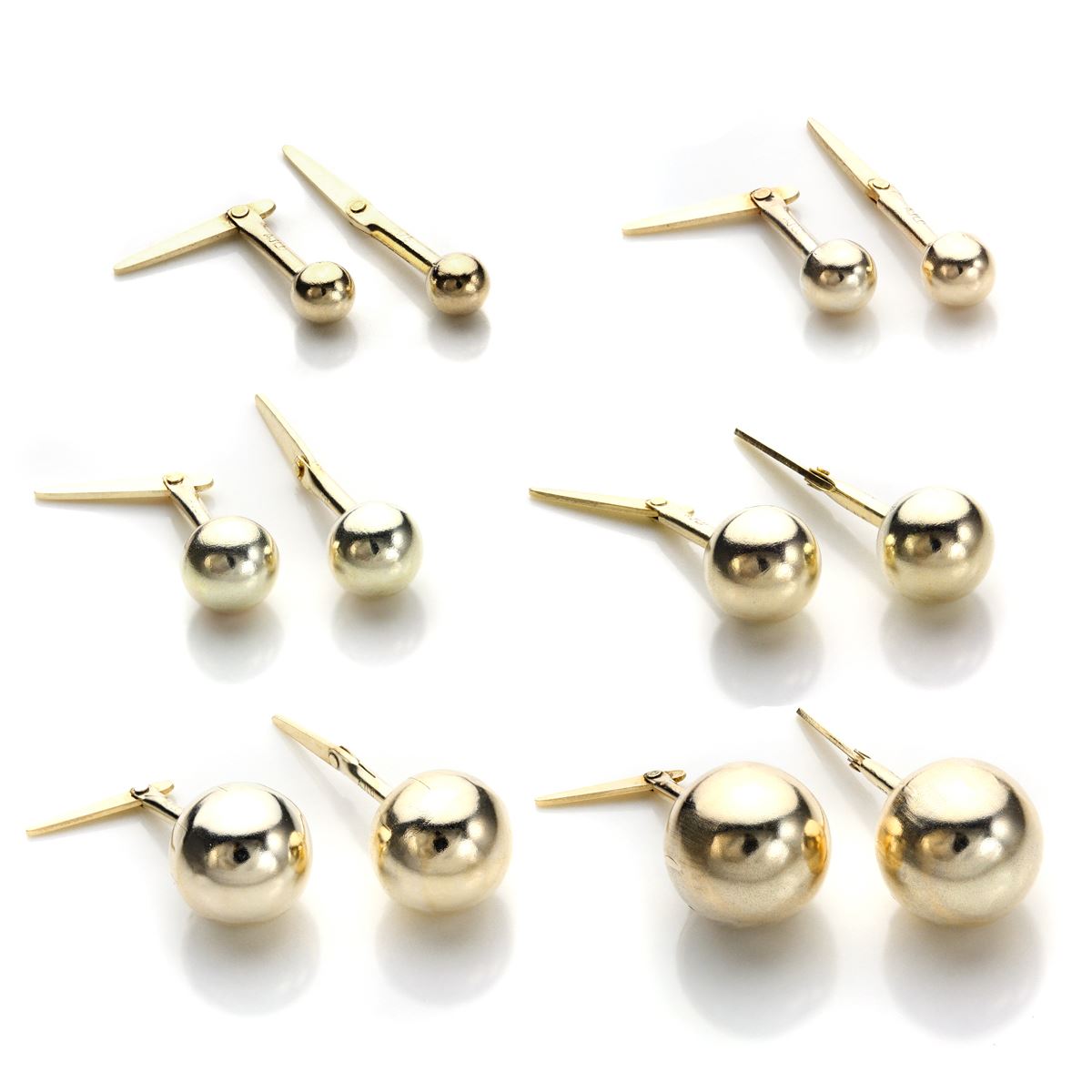 Boucles d'oreilles à tige Andralok en or jaune 9 carats