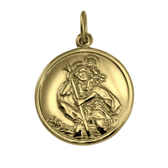 Pendentif Saint Christophe en or - Poli ou mat