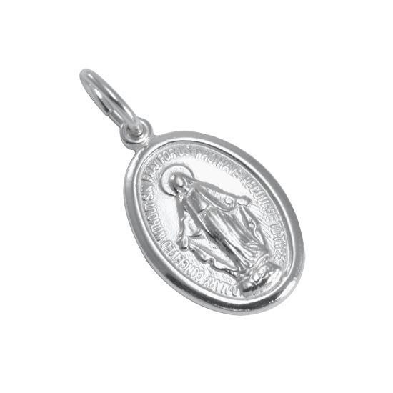 Médaille miraculeuse en argent sterling - Polie ou mate