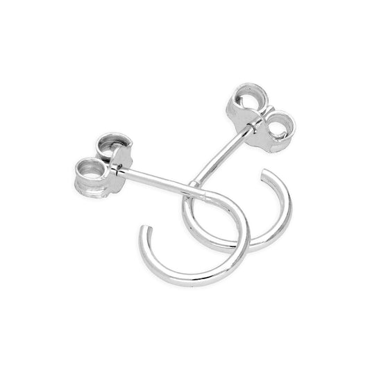 Boucles d'oreilles créoles ouvertes en argent sterling de 8 à 16 mm