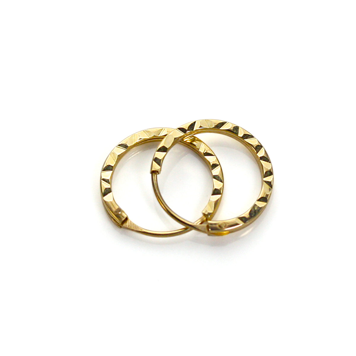 Boucles d'oreilles créoles 10 mm en or jaune 9 carats