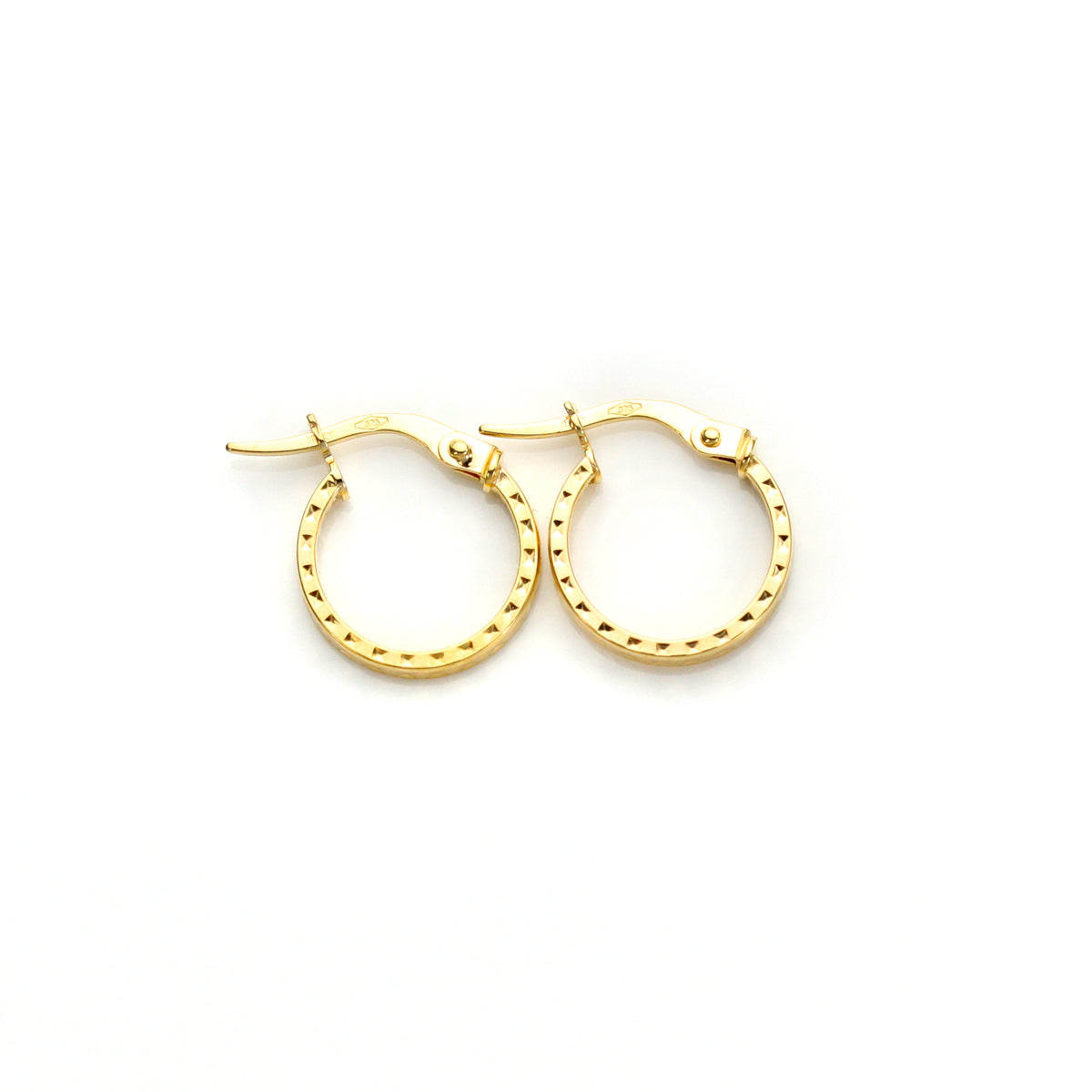 Boucles d'oreilles créoles en or jaune 9 carats