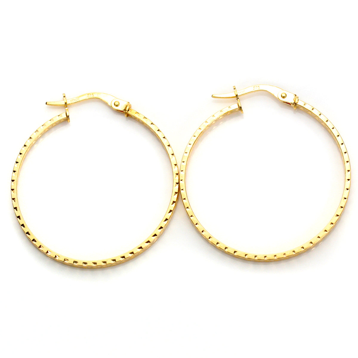 Boucles d'oreilles créoles en or jaune 9 carats