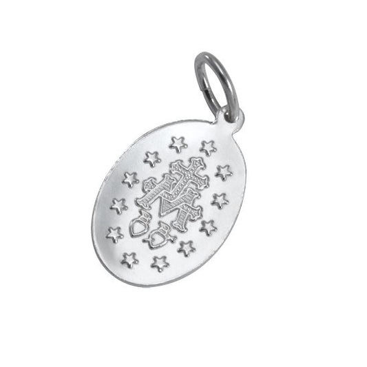 Médaille miraculeuse en argent sterling - Polie ou mate