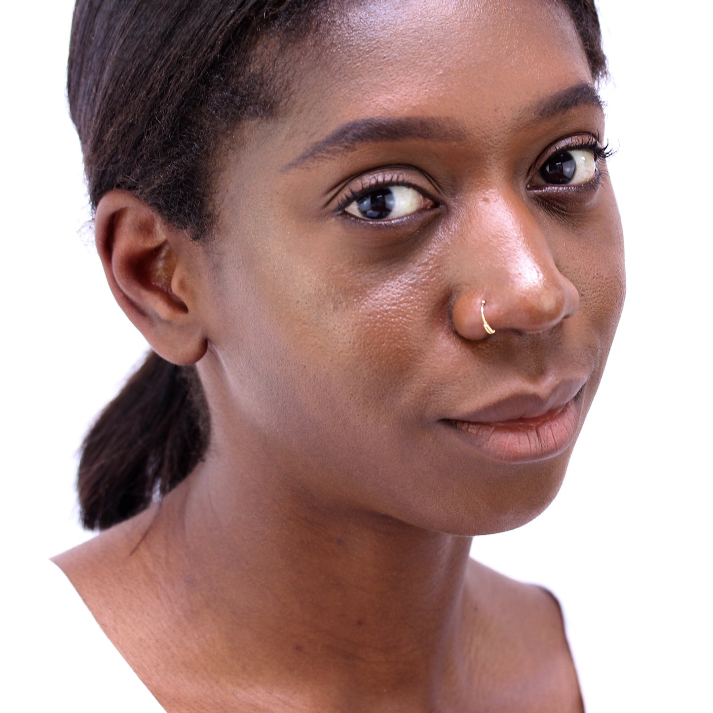 Anneau de nez à ressort en or 9 carats de 10 mm