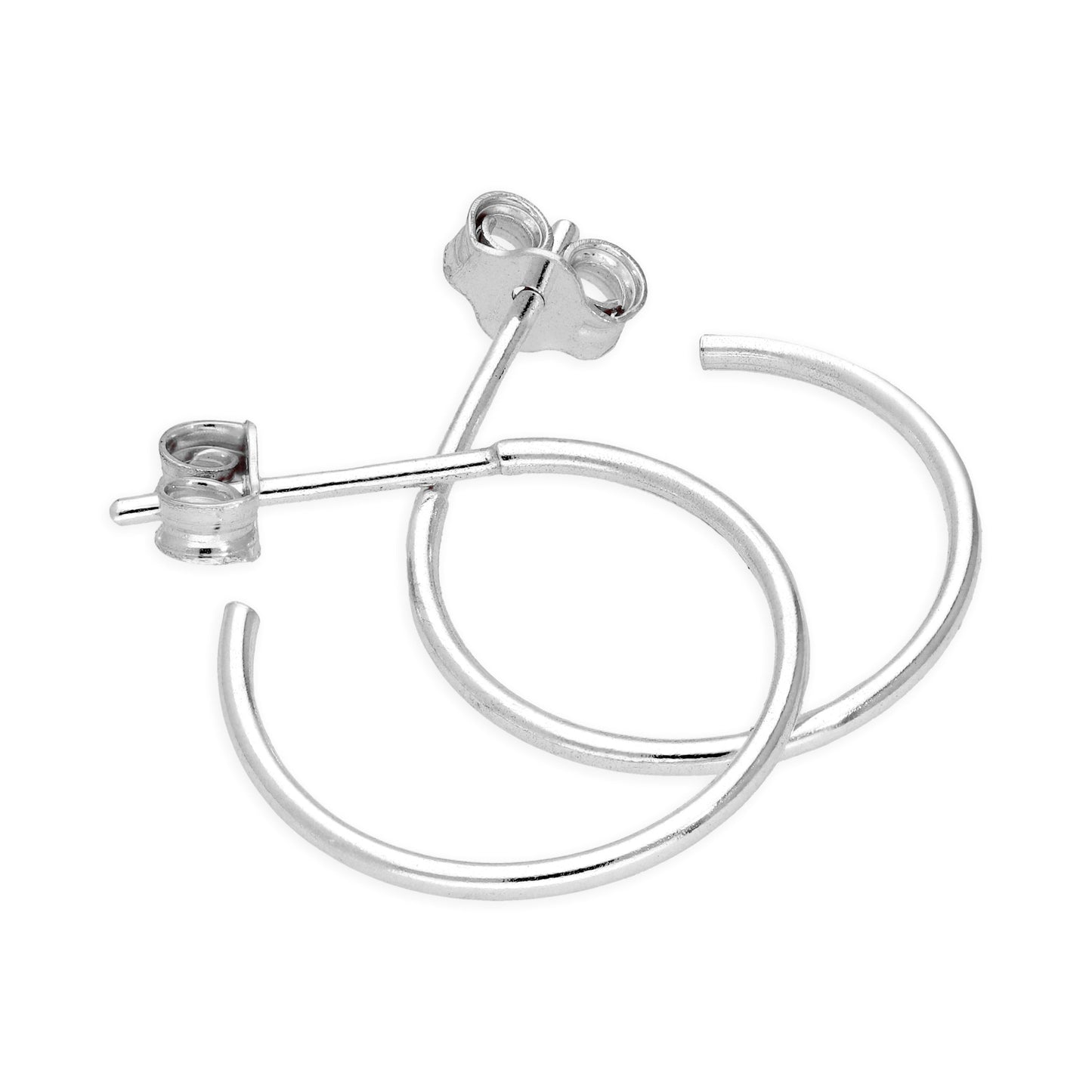 Boucles d'oreilles créoles ouvertes en argent sterling de 8 à 16 mm