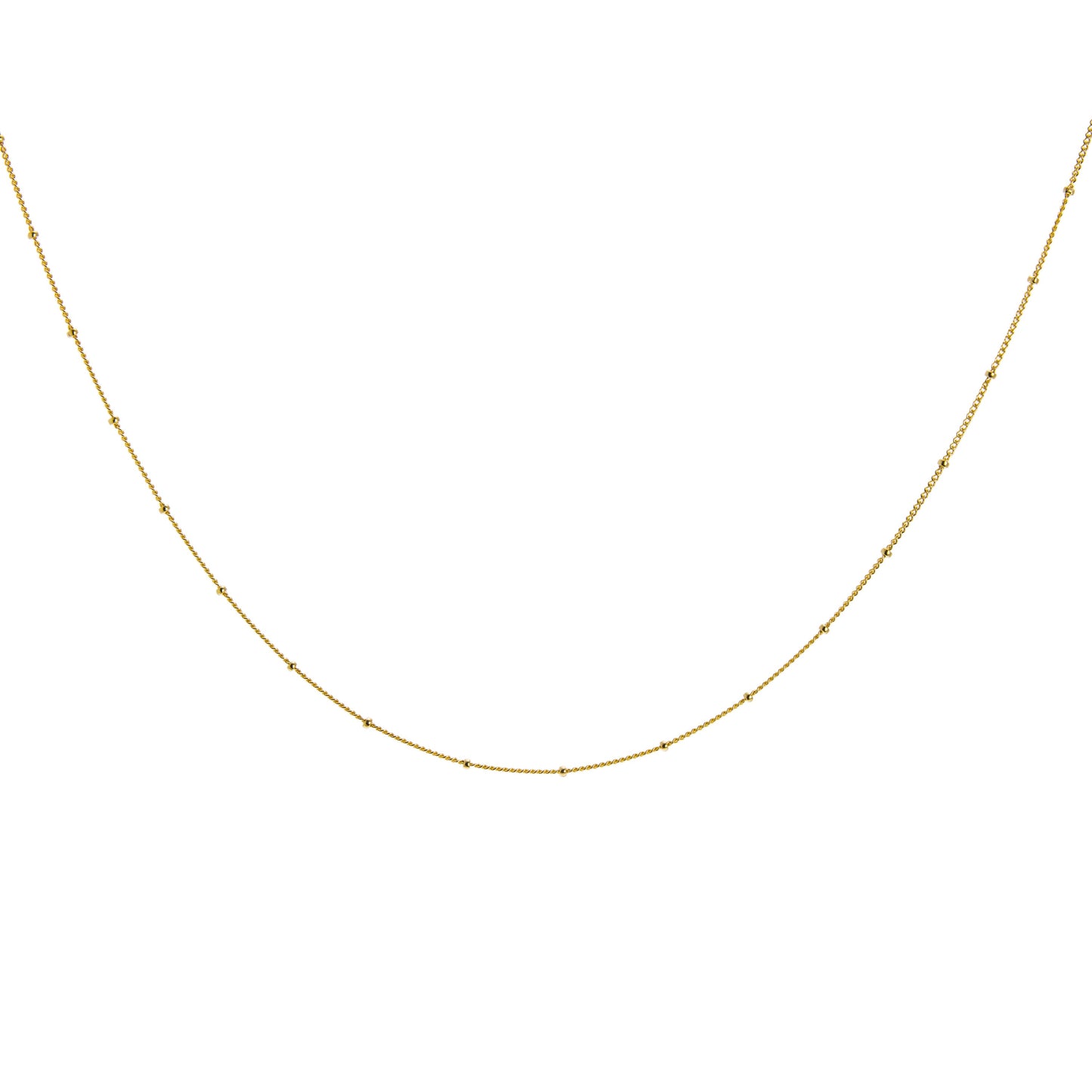 Collier ras du cou en argent sterling plaqué or avec perles taillées en diamant, rallonge de 30 à 61 cm