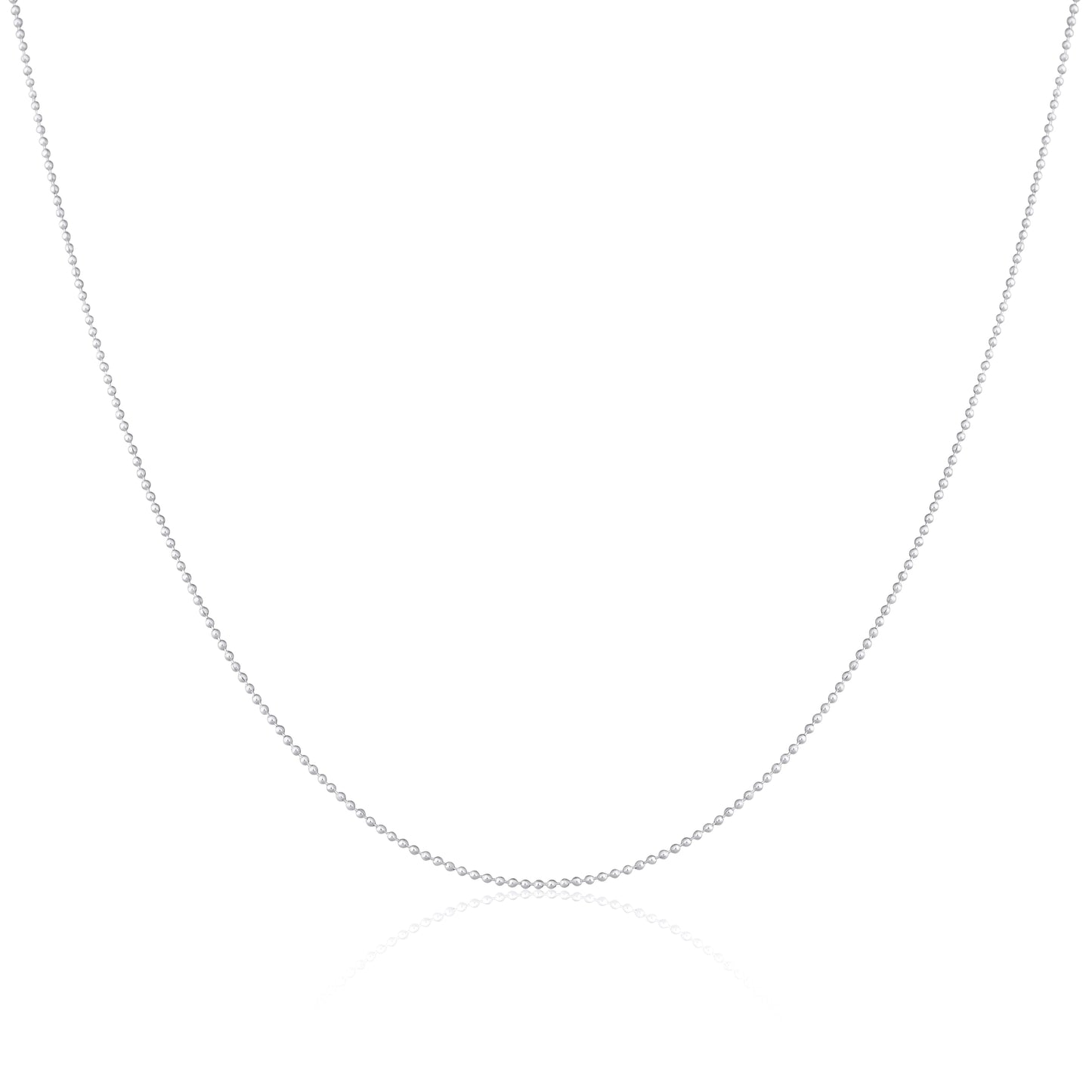 Collier ras du cou en argent sterling avec perles de 1 mm, 30,5 cm et 7,6 cm