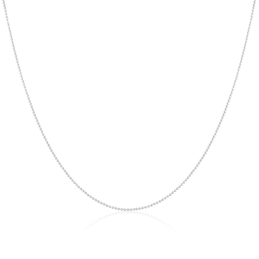 Collier ras du cou en argent sterling avec perles de 1 mm, 30,5 cm et 7,6 cm