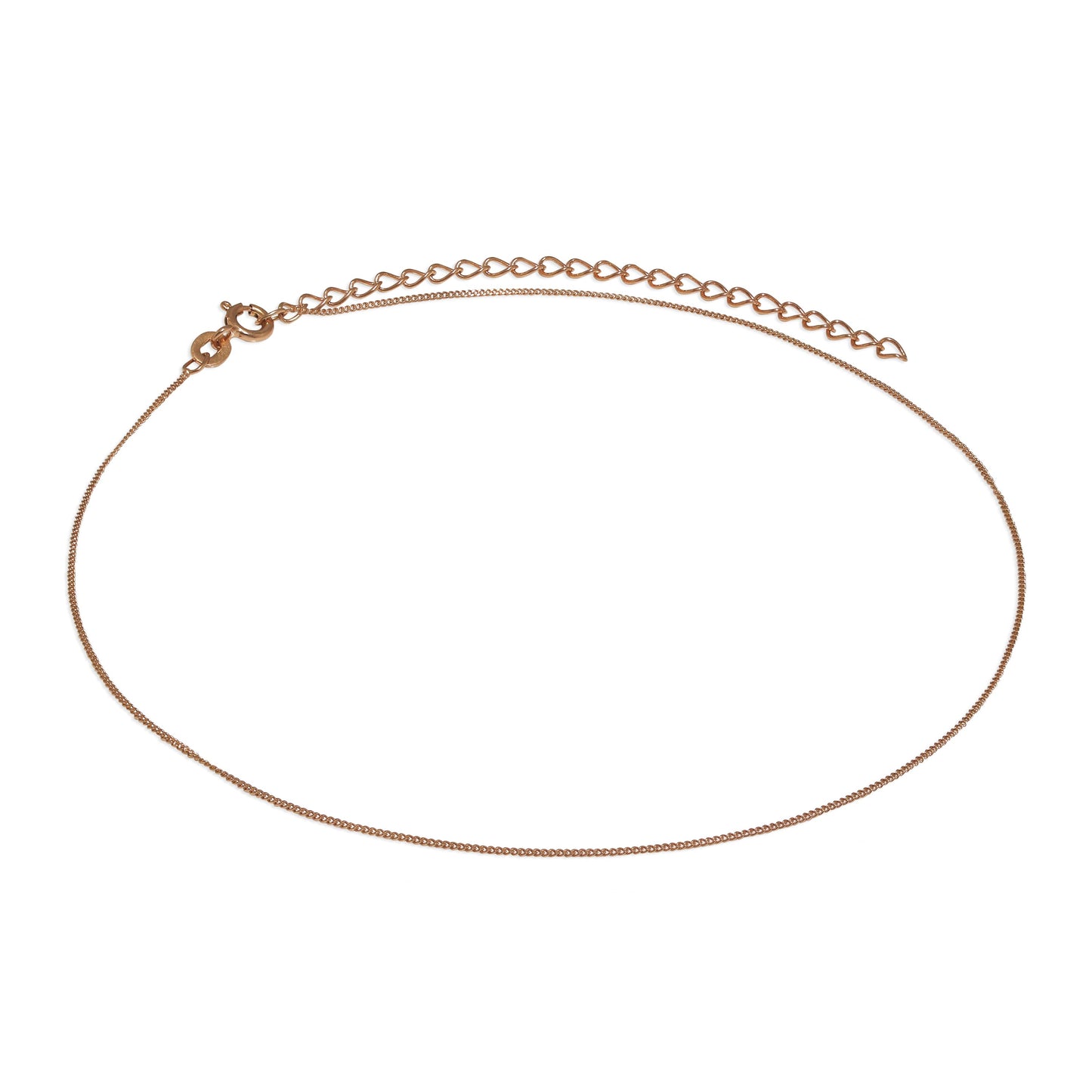 Collier ras du cou en argent sterling plaqué or rose, taille diamant, 30,5 cm et 7,6 cm