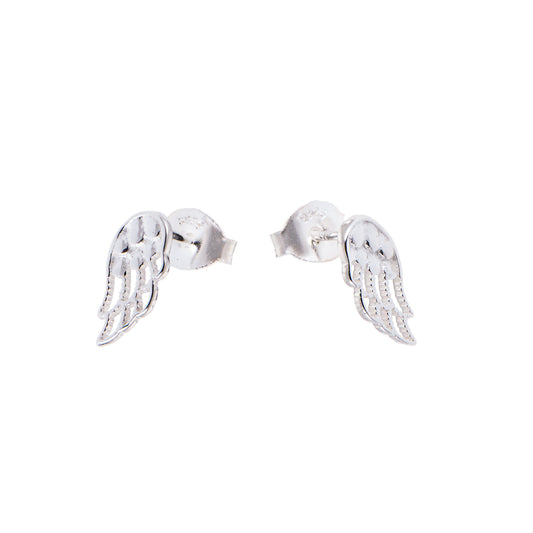 Boucles d'oreilles à tige en argent sterling en forme d'ailes d'ange