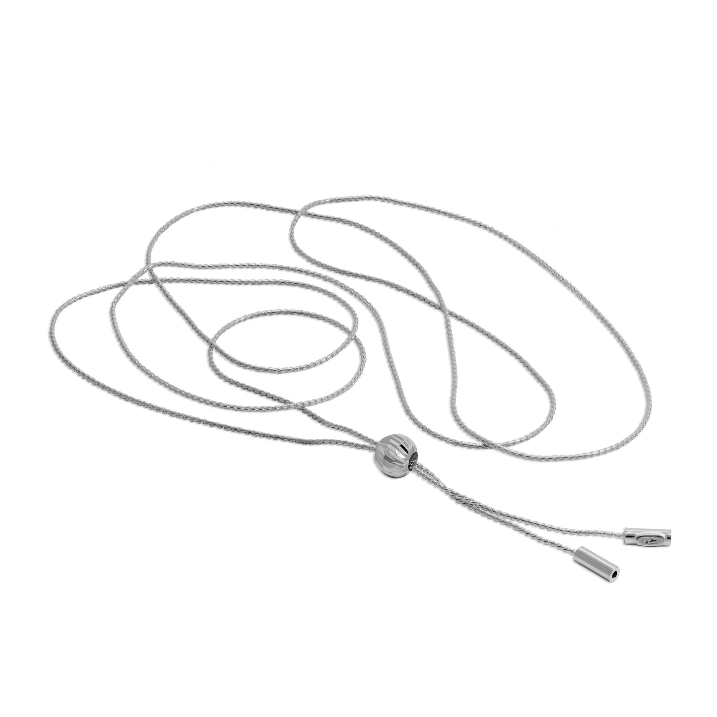 Collier réglable en argent sterling avec pendentif à double pompon et boule