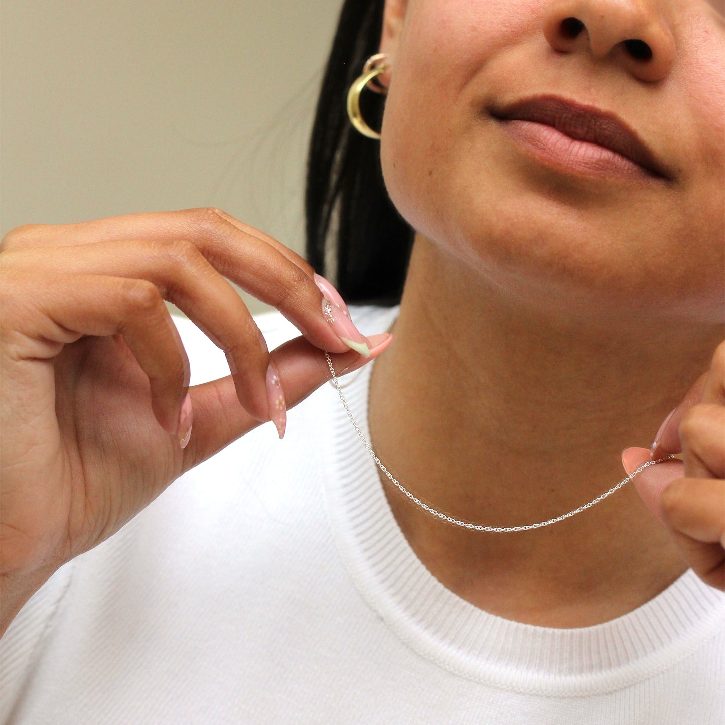 Chaîne à pendentif coulissante réglable en argent sterling jusqu'à 24 pouces