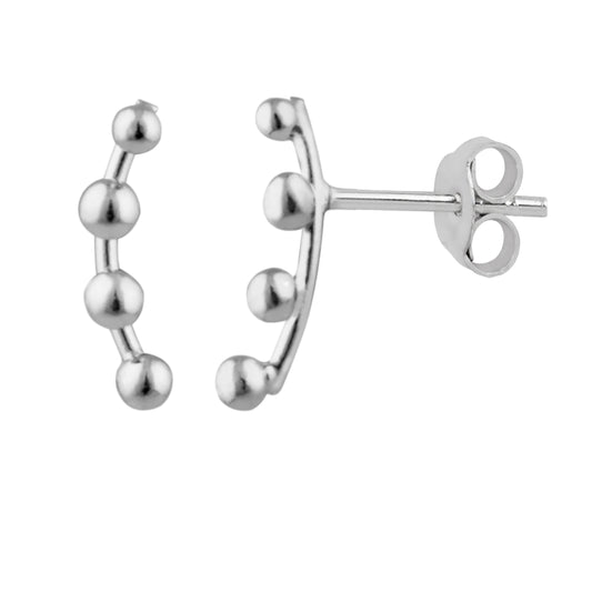 Boucles d'oreilles à tige en argent sterling avec boules
