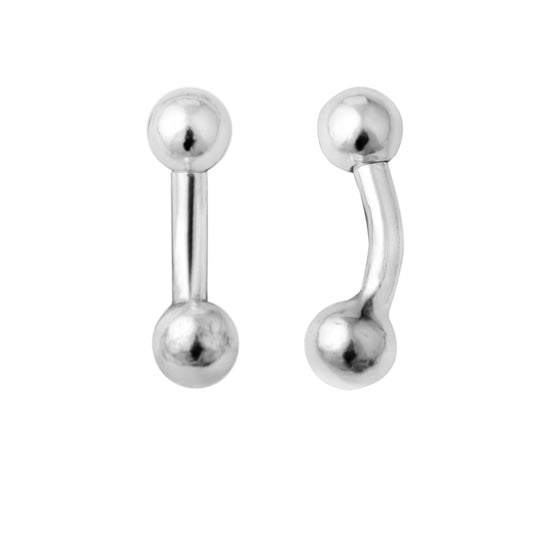 Barre à sourcils incurvée en argent sterling