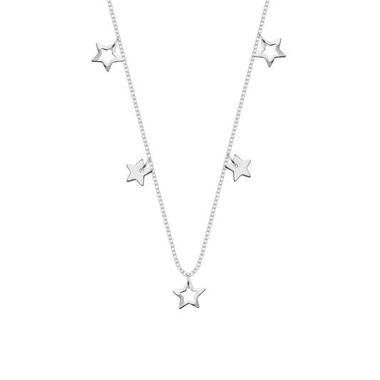 Collier étoiles en argent sterling de 45 cm