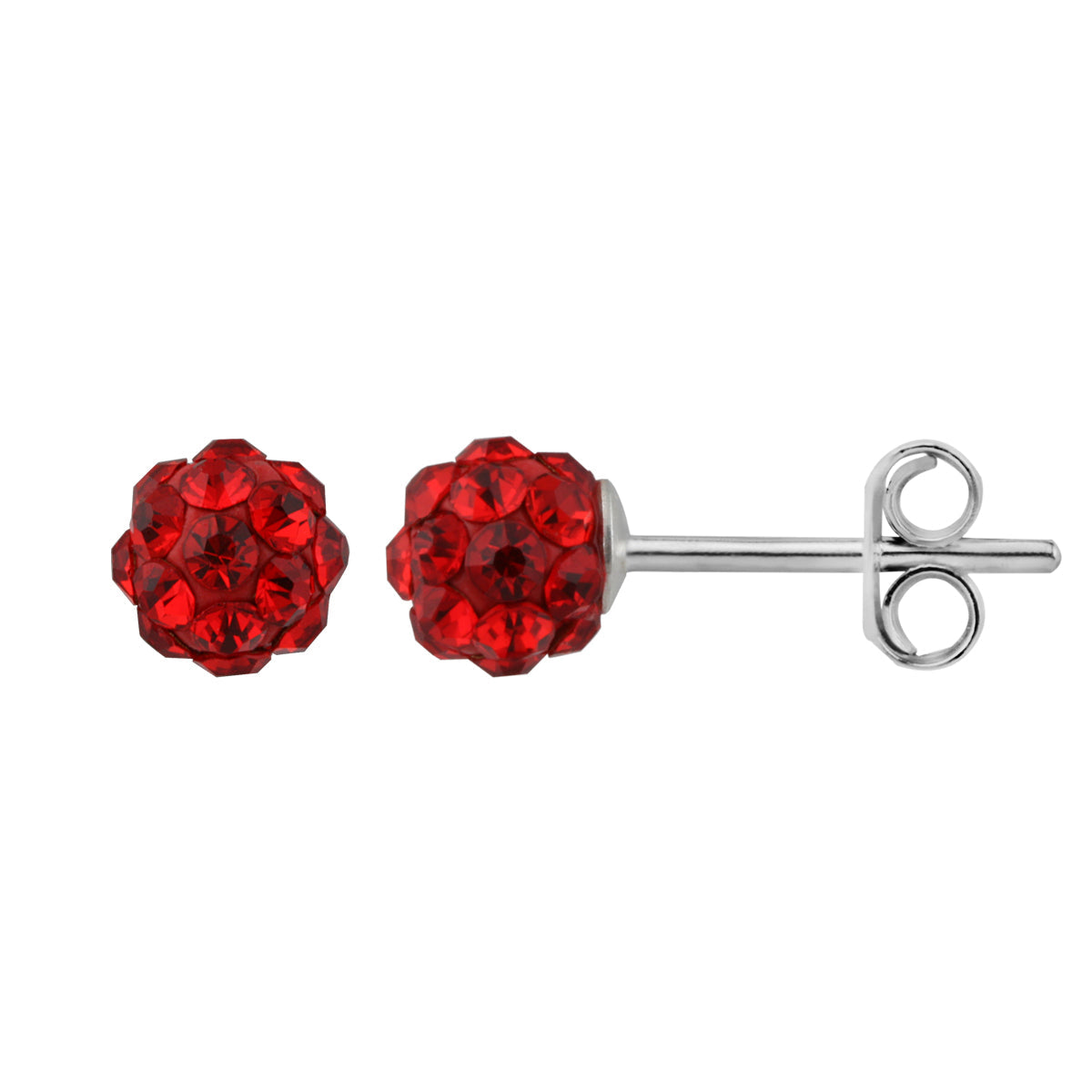 Boucles d'oreilles à tige en argent sterling et boule de cristal CZ de 5 mm