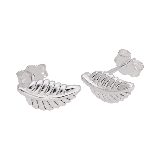 Boucles d'oreilles à tige en argent sterling avec feuilles