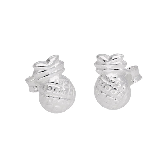 Boucles d'oreilles à tige en argent sterling en forme d'ananas