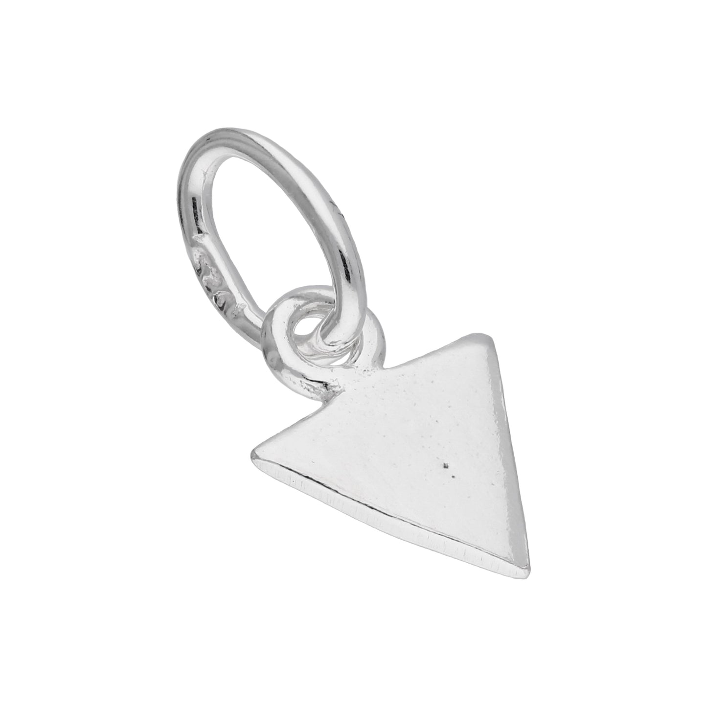 Breloque triangulaire plate en argent sterling