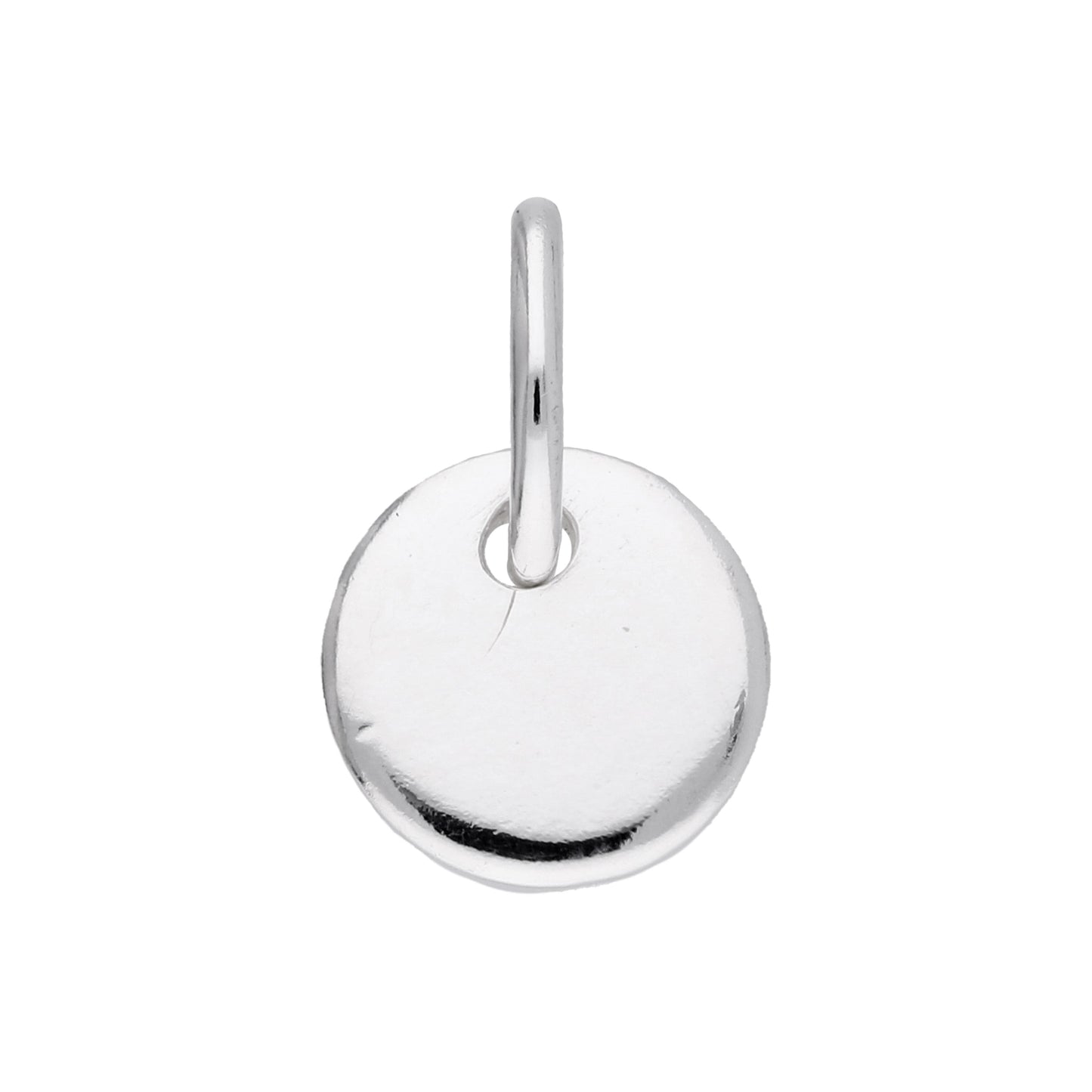 Petite breloque disque rond en argent sterling