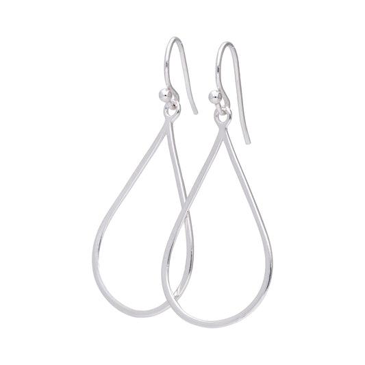 Boucles d'oreilles pendantes minimalistes en argent sterling en forme de larme