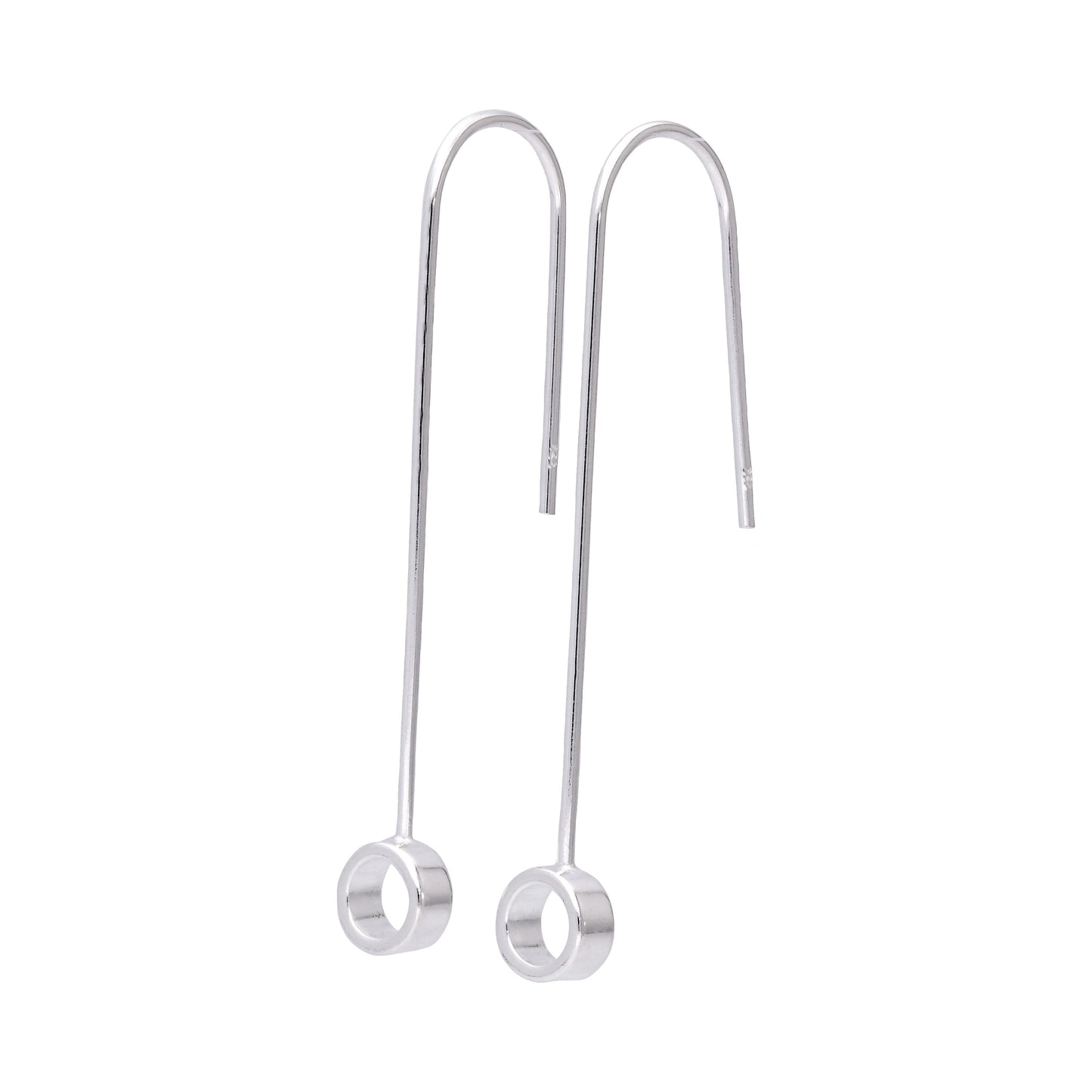 Boucles d'oreilles pendantes minimalistes en argent sterling