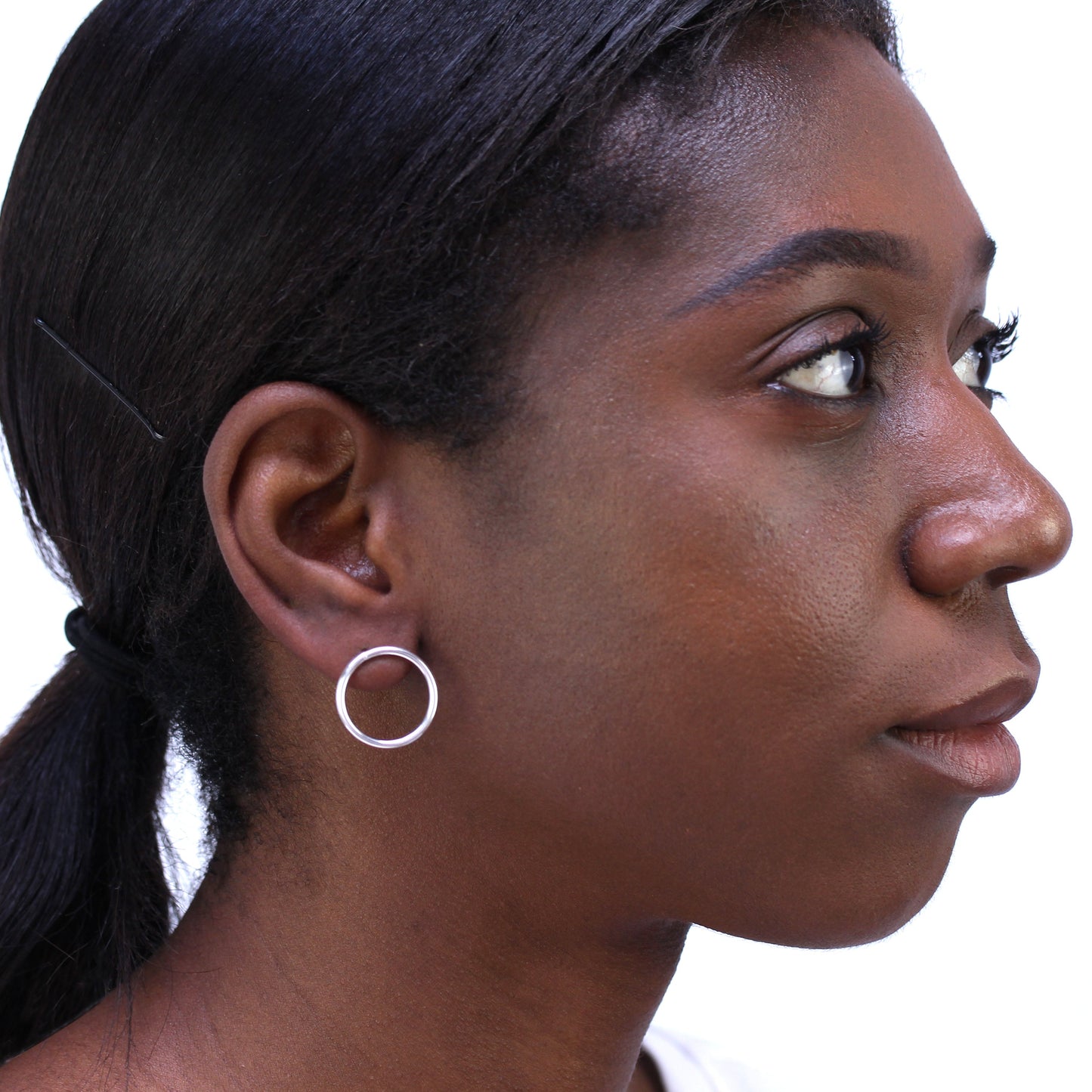 Boucles d'oreilles créoles à gros cercles en argent sterling de 20 mm