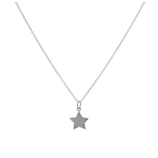 Collier avec pendentif étoile givrée en argent sterling
