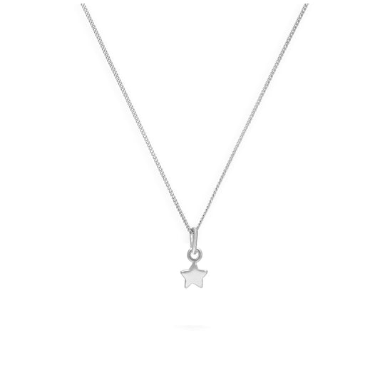 Collier en argent sterling avec petite étoile de 35 à 81 cm