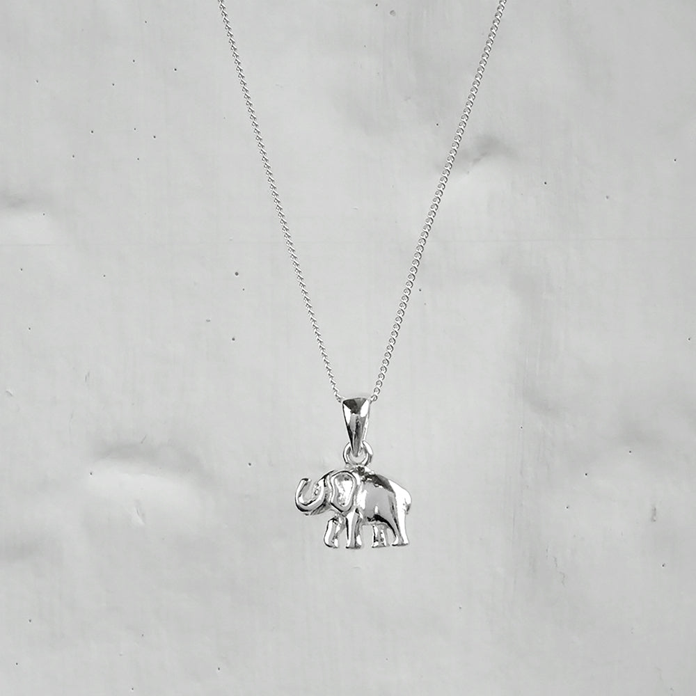 Collier éléphant en argent sterling - 14 à 32 pouces