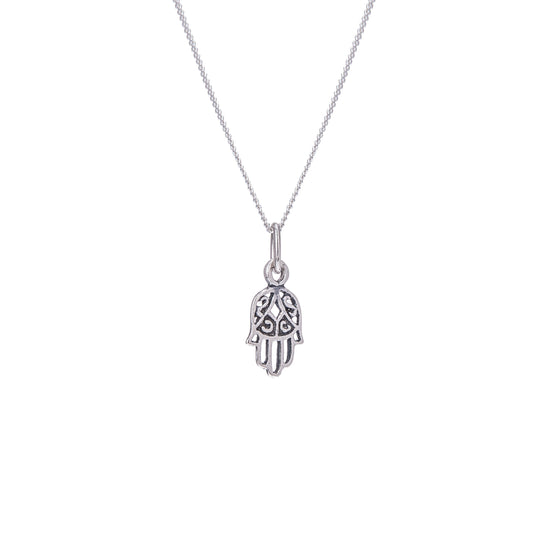 Collier main de Fatima en argent sterling de 40 à 81 cm
