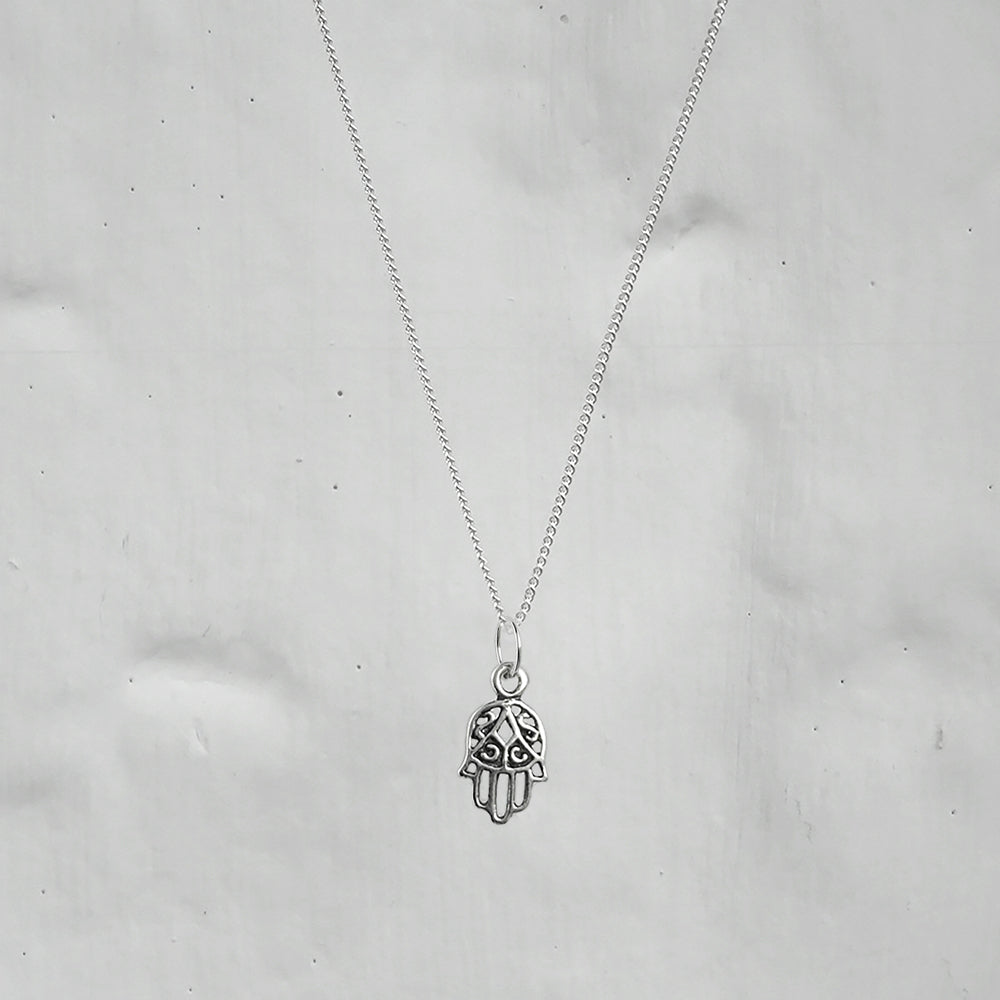 Collier main de Fatima en argent sterling de 40 à 81 cm