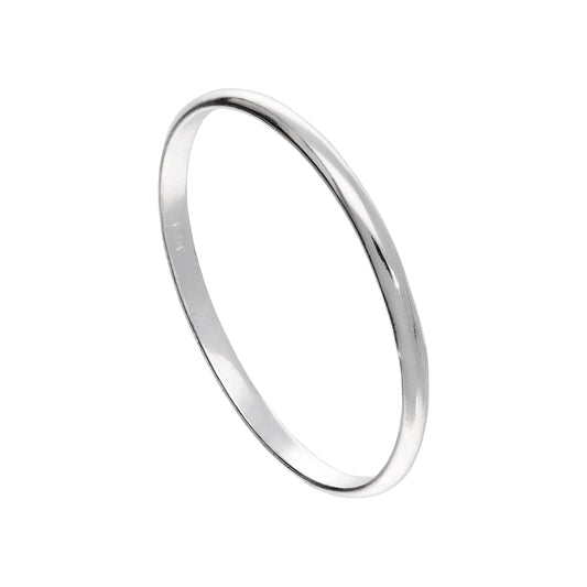Petite bague empilable unie en argent sterling de 1 mm