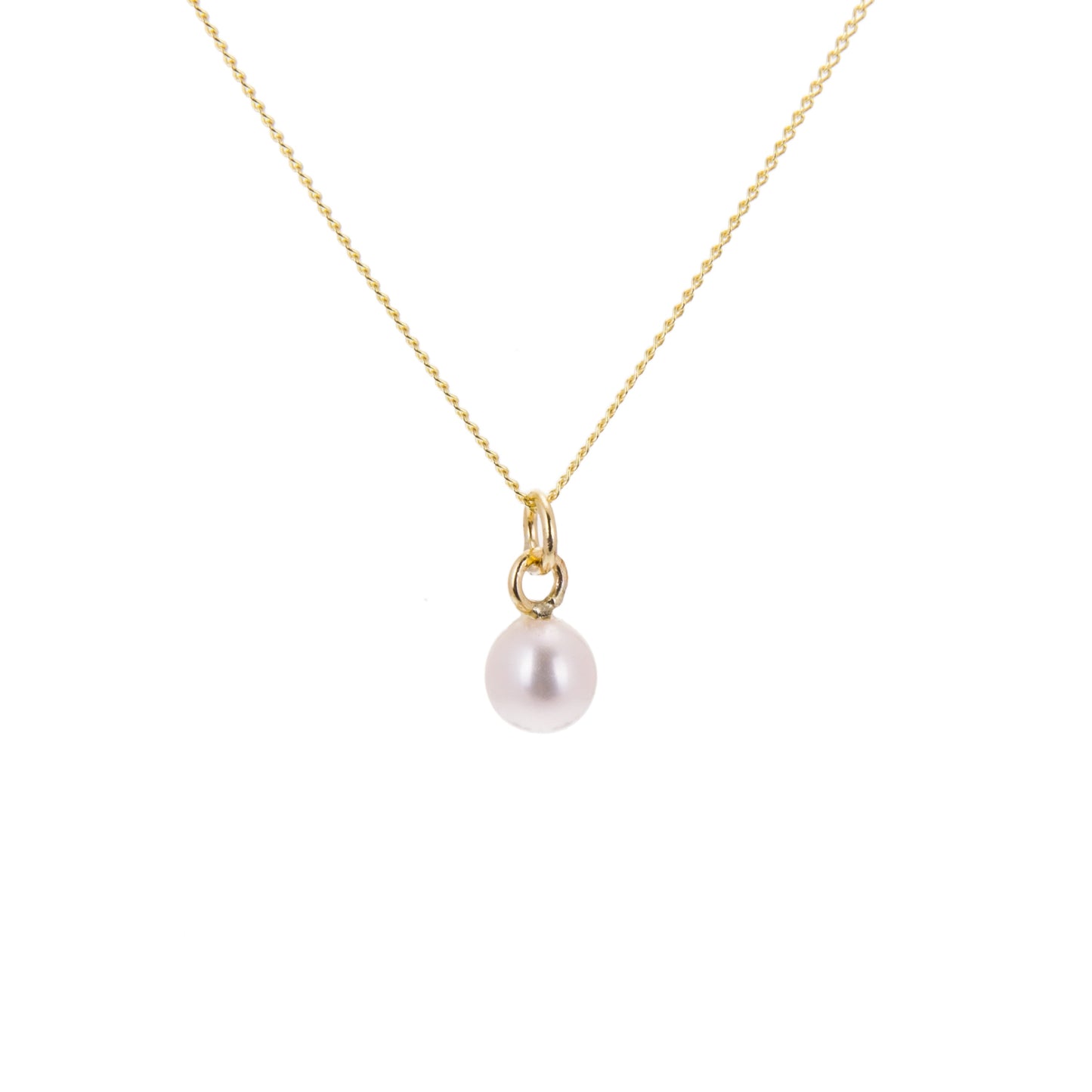 Collier de perles d'eau douce blanches de 4 mm en or 9 carats - 40 à 50 cm