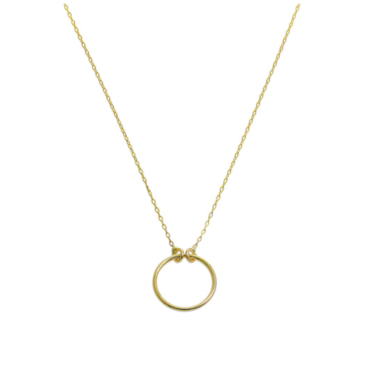 Collier Karma Circle en or fin 9 carats - 45,7 cm