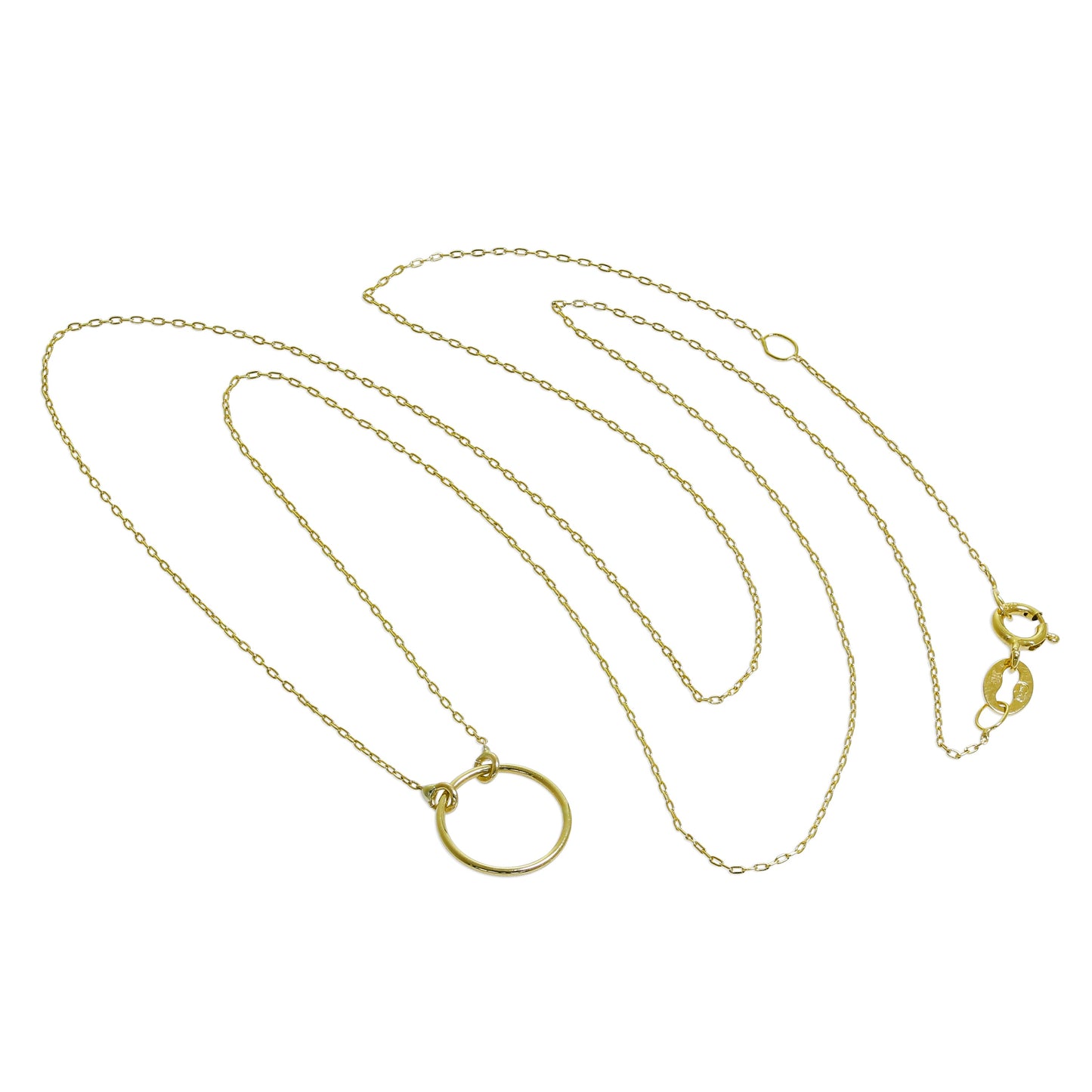 Collier Karma Circle en or fin 9 carats - 45,7 cm