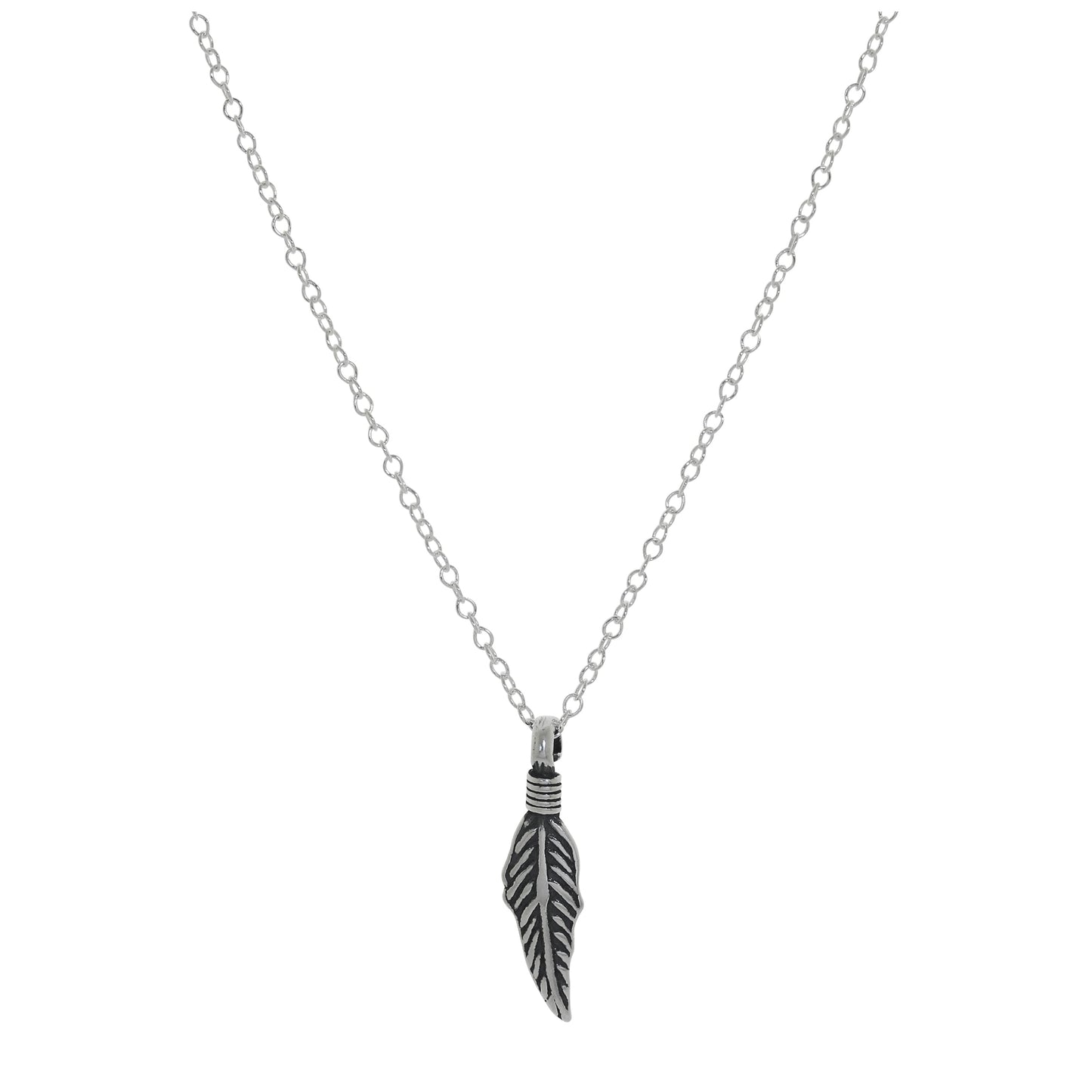 Collier plume en argent sterling - 14 à 22 pouces