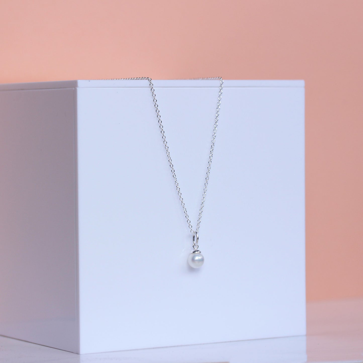 Collier Belcher en argent sterling et perles d'eau douce de 40 à 81 cm