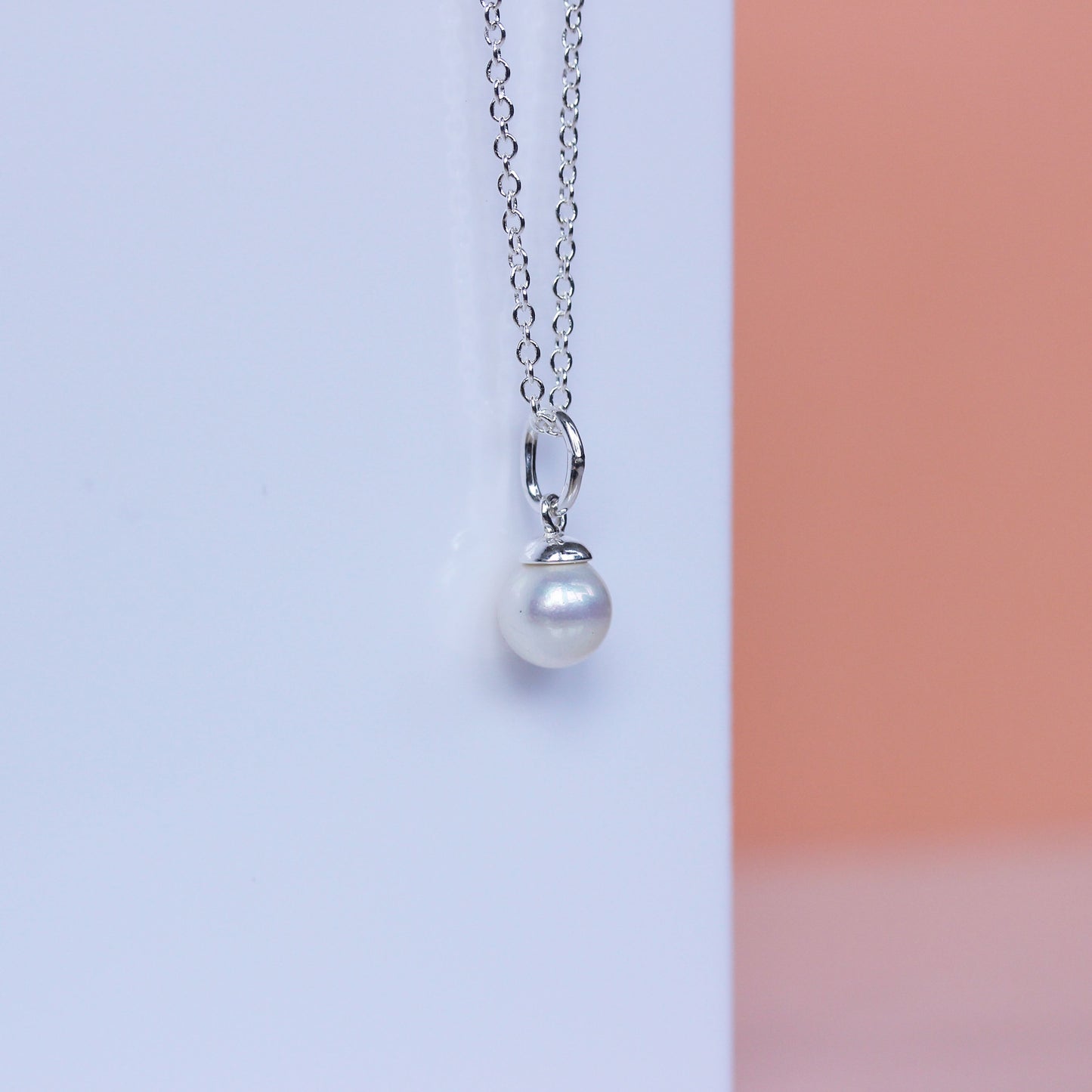 Collier Belcher en argent sterling et perles d'eau douce de 40 à 81 cm