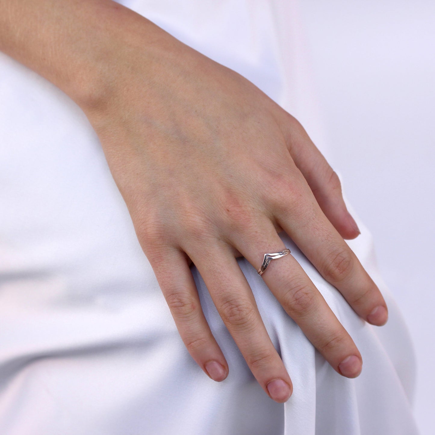 Bague réglable en argent sterling avec double os à souhait