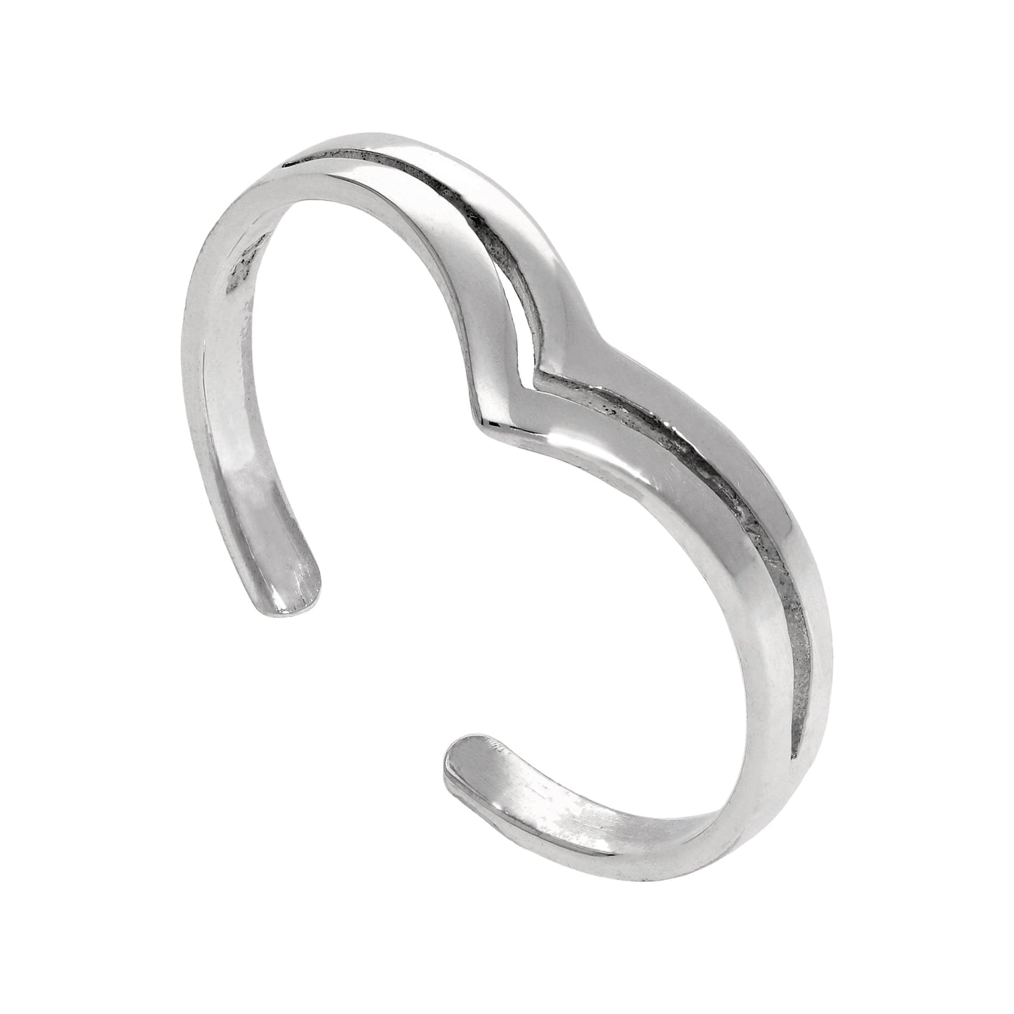 Bague réglable en argent sterling avec double os à souhait