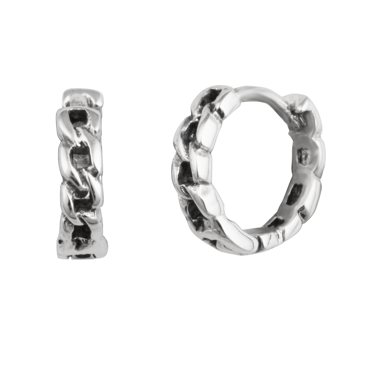 Boucles d'oreilles créoles à charnière en argent sterling de 13 mm