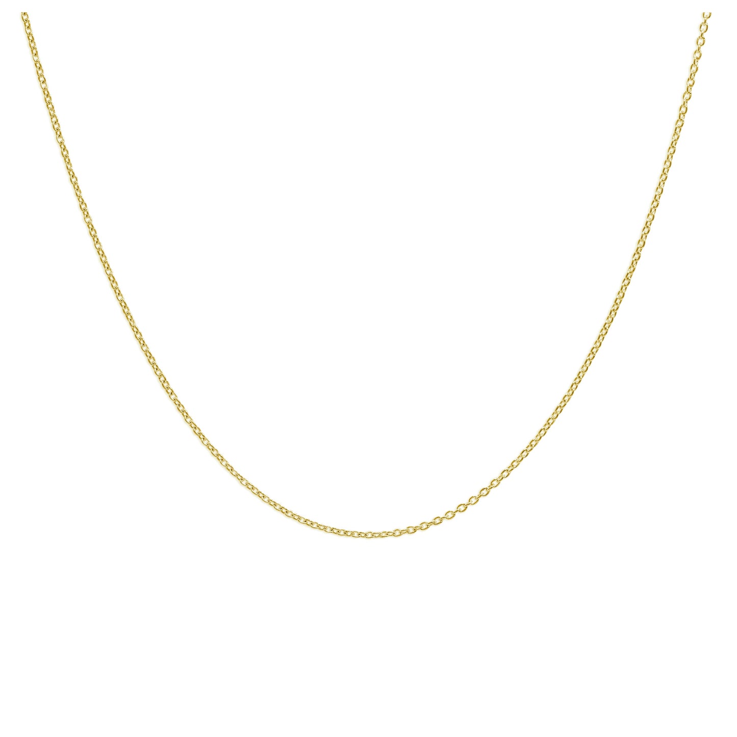 Collier coulissant réglable en argent sterling plaqué or 24 pouces