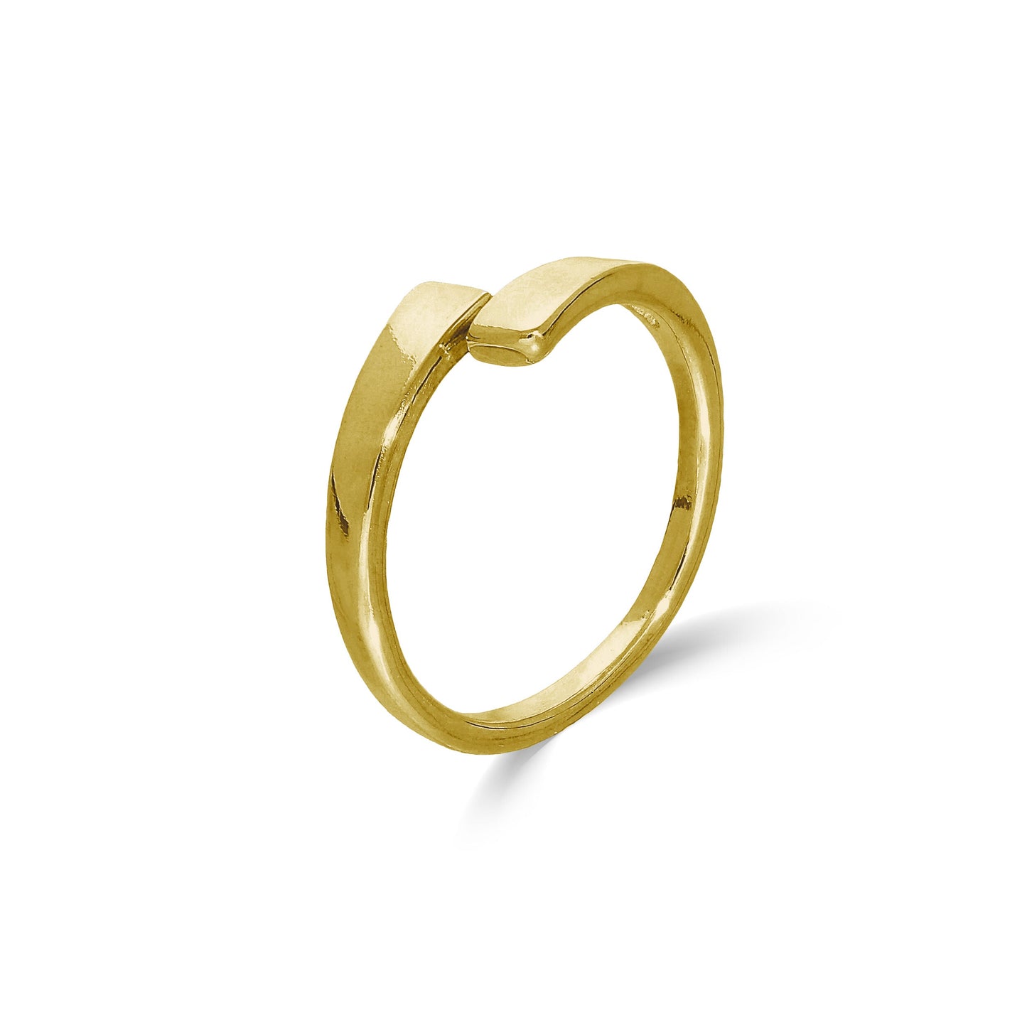 Bague d'orteil réglable en argent sterling plaqué or