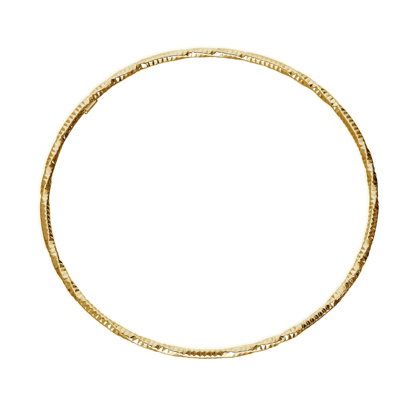 Bracelet jonc torsadé en argent sterling plaqué or et diamant