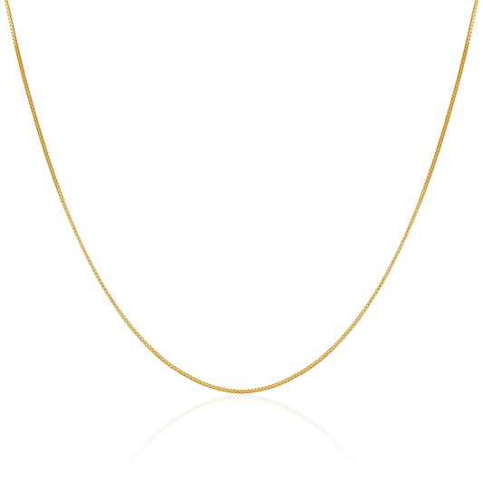 Chaîne en argent sterling plaqué or 14 pouces