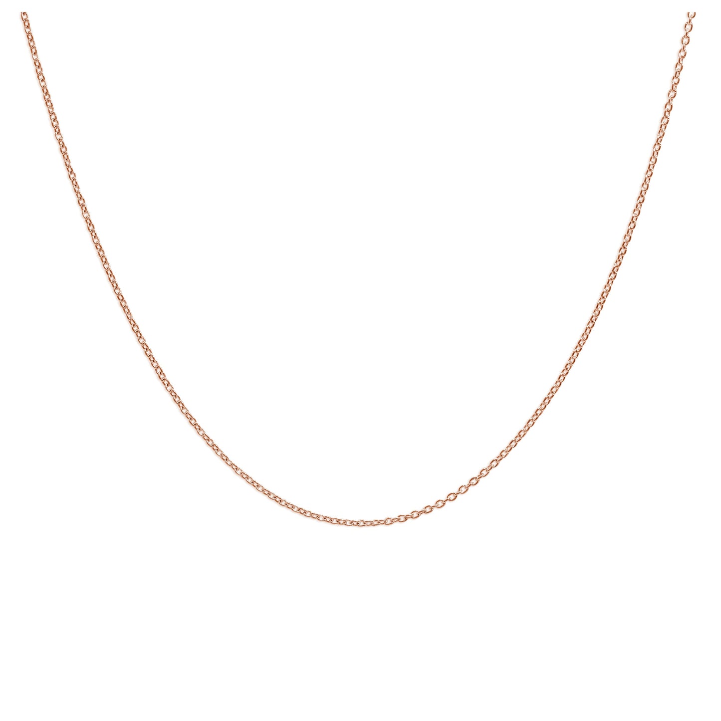 Collier coulissant réglable en argent sterling plaqué or rose