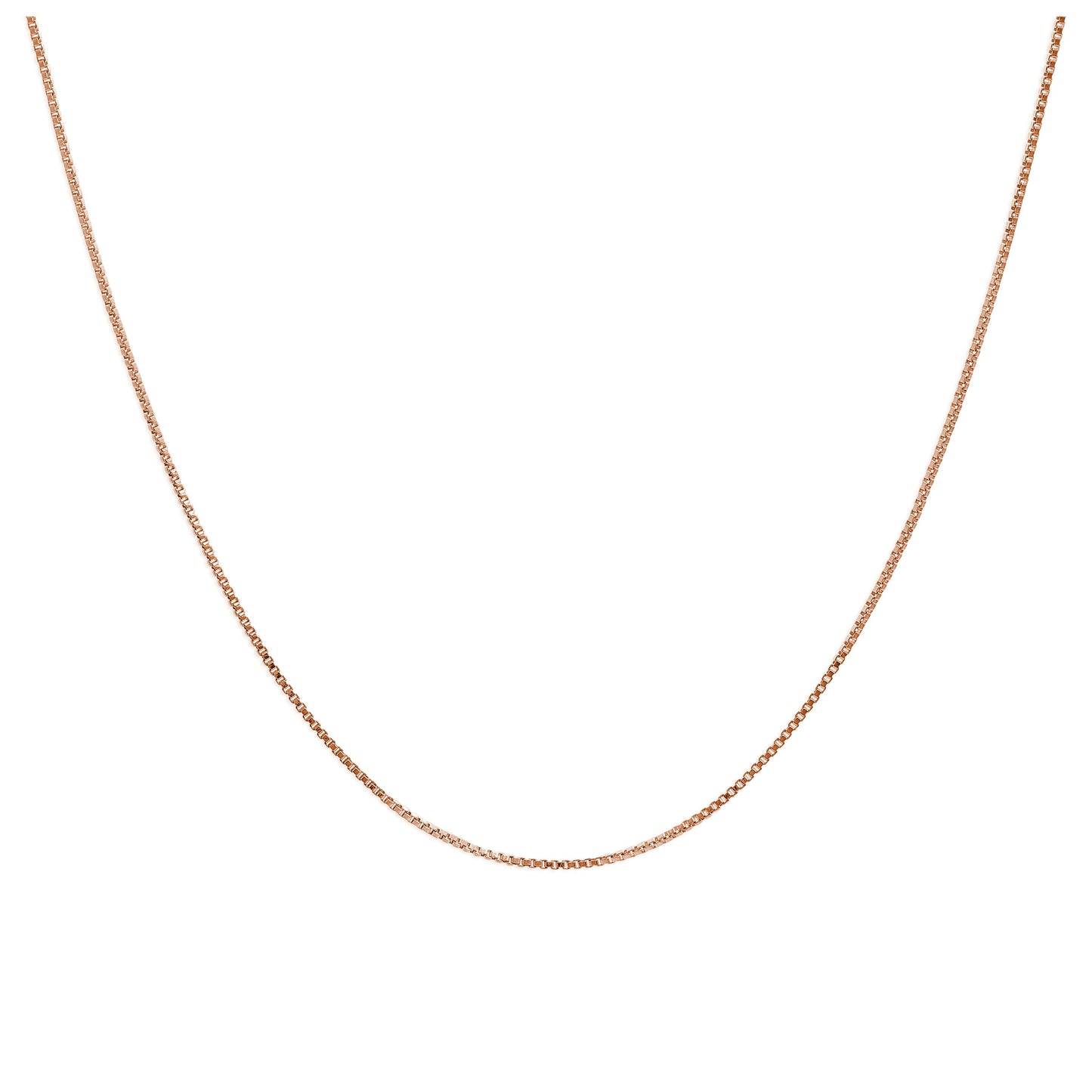 Chaîne coulissante réglable en argent sterling plaqué or rose